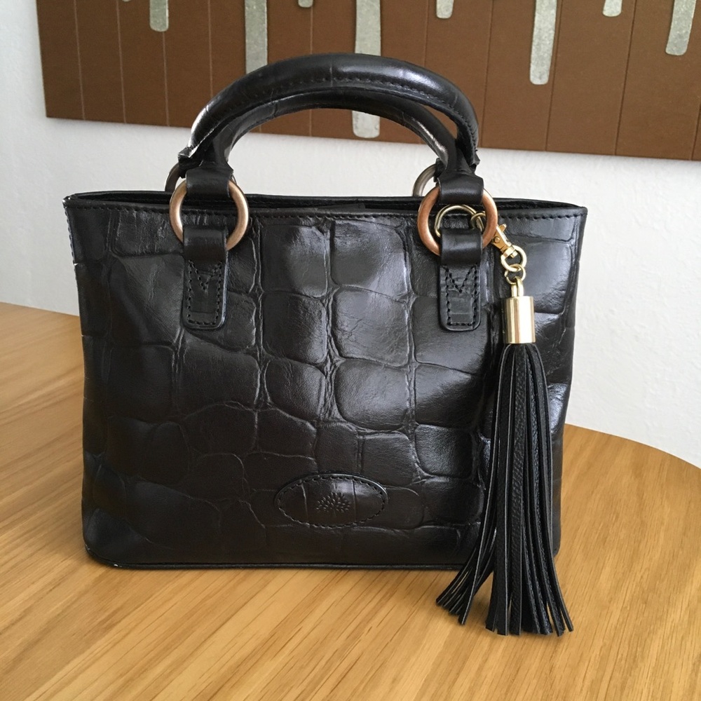 Mulberry croc mini handbag